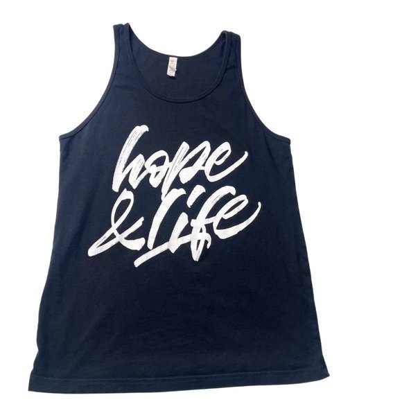 Hope & Life Graphic Tank Top in Black - Picture 3 of 7